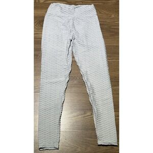 Scrunch Booty Lift Light Gray Textured Women's Size M Leggings Unbranded